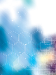 Wall Mural - abstract technology background with hexagons