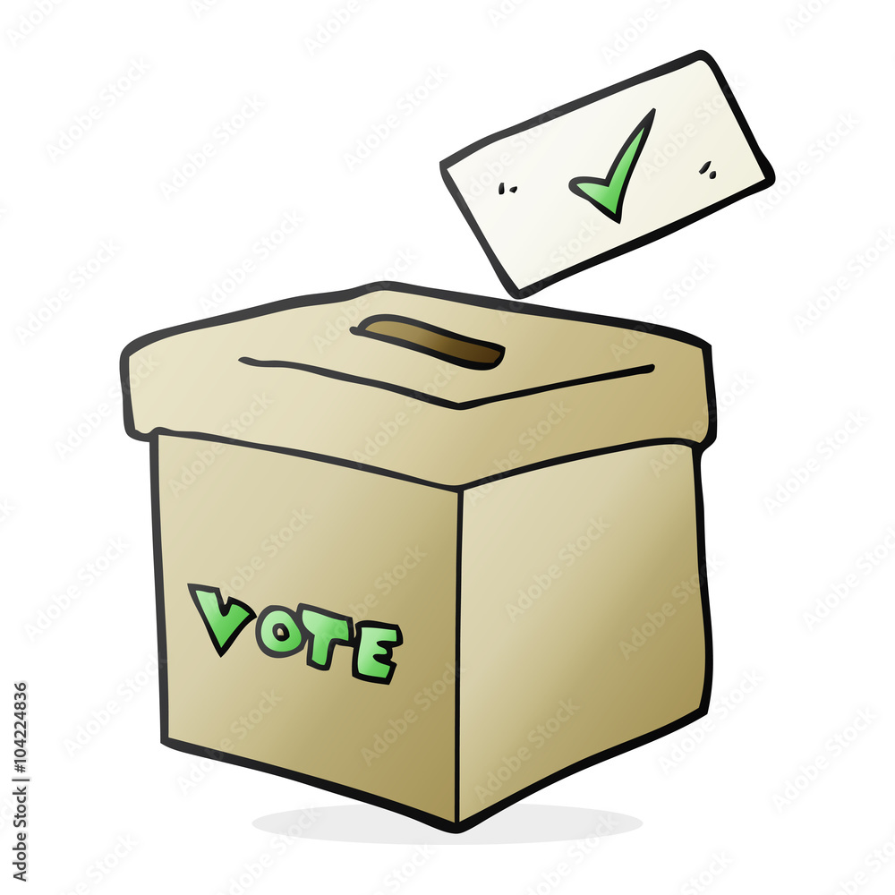 cartoon ballot box Stock Vector | Adobe Stock, image size:1000x1000