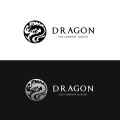 Wall Mural - Dragon logo,Animal logo,tattoo,Vector Logo template