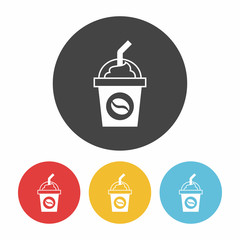 Sticker - ice coffee icon