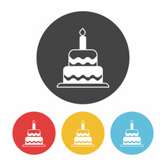 Sticker - birthday cake icon