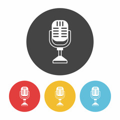 Canvas Print - record microphone icon