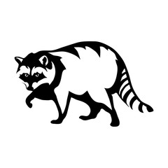 Wall Mural - raccoon logo