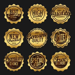 Wall Mural - golden label collection set