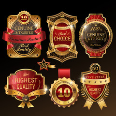 Wall Mural - splendid golden premium labels collection