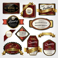 Wall Mural - premium golden labels collection set