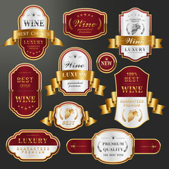 Wall Mural - elegant golden labels collection