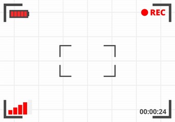 Wall Mural - Camera viewfinder rec background vector