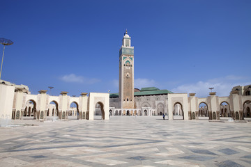 Wall Mural - beautiful mosque Hassan second in Casablanca, Morocco