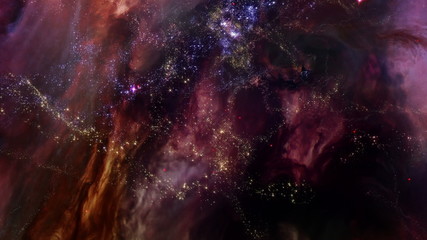 Wall Mural - Space Stock Video 2022: Traveling through star fields in deep space (HD, 4K, Loop).