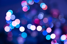Festive Bokeh Background Of A Blurred City Lights