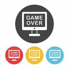 Canvas Print - game over icon