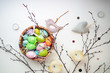 Easter set with wooden bird 10
