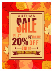 Sticker - Autumn Sale Flyer or Pamphlet.