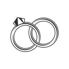 wedding rings icon.