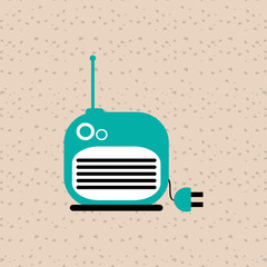 Poster - radio icons design 