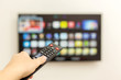© Justinb - LED smart TV and the remote control.