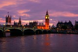 Fototapeta Big Ben - Beautiful sunset over Big Ben and the Parliament buildings, London, England