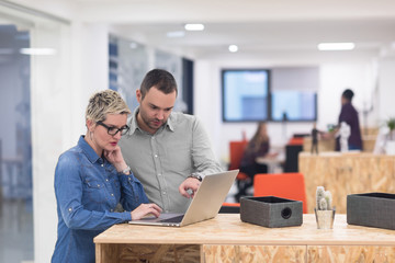 Wall Mural - startup business team on meeting at modern office