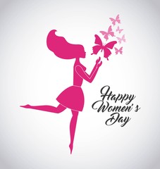 Wall Mural - happy womens day design 