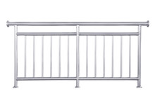 Stainless Steel Railing Isolated.