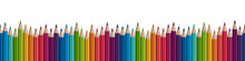 Seamless Colored Pencils Row