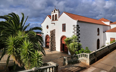 Sticker - Church Nuestra Senora de La Luz (Garafia, La Palma, Canary Islands) - HDR image