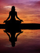 © geargodz - Silhouette of a beautiful Yoga woman