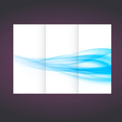 Wall Mural - Refreshing speed blue swoosh wave brochure