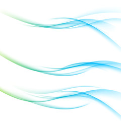Wall Mural - three minimalistic divider wave swoosh set