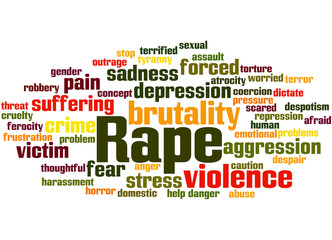 Rape, word cloud concept 5