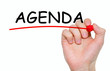 © MP Studio - Hand writing inscription 'Agenda' with marker, concept