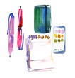 watercolor hand drawn office set
