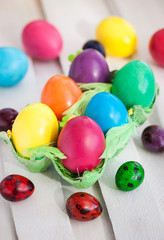  Colorful painted Easter eggs