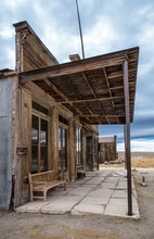 Bodie, California Ghost Town, Old Store Front And Boardwalk