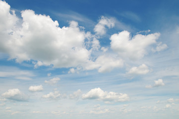 Wall Mural - blue sky with white clouds