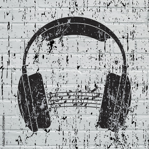 sztuka-uliczna-sluchawki-audio-grunge