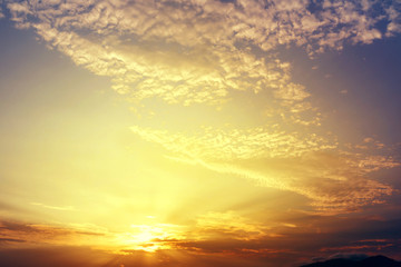Wall Mural - beautiful sky sunset in twilight time