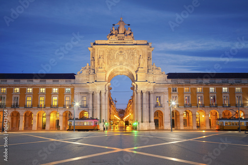 Plakat Lizbona. Obraz Arch of Triumph w Lizbonie, Portugalia.