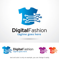 Digital Fashion Logo Template Design Vector 