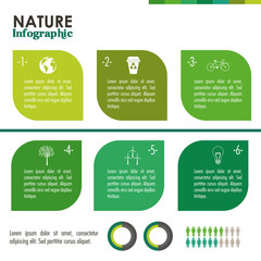 Wall Mural - Ecology Infographic design 