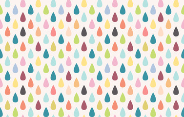 Wall Mural - Colorful rain. Seamless vector pattern