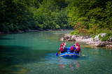 Fototapeta  - Rafting in Montenegro, river Tara