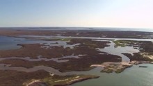 Aerials Over The Glenn Martin Wildlife Refuge In The Chesapeake Bay Region Of The US.