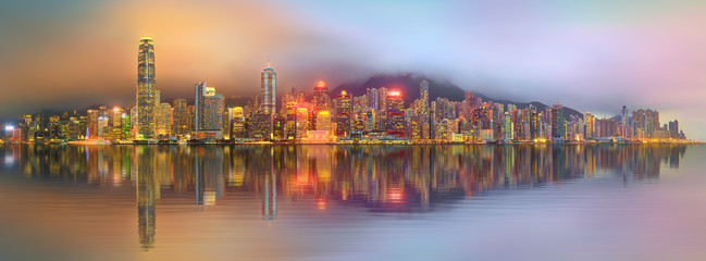 Wall Mural - Panorama of Hong Kong and Financial district