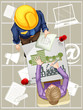 © blueringmedia - Two people working on designing buildings
