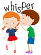 Boy whispering to the girl