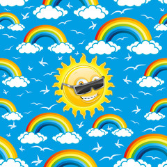 Poster - Rainbows pattern