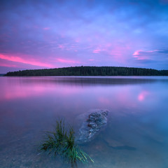 Beautiful sunset after rain