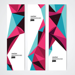 Wall Mural - abstract banner header set abstract colorful geometric polygonal background stock-vector 10 eps